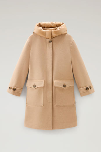 2-In-1 Parka in Recycled Manteco Wool Blend Beige | Woolrich