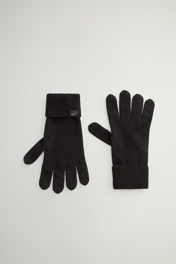 Merino Virgin Wool-Blend Gloves Black photo 1 | Woolrich