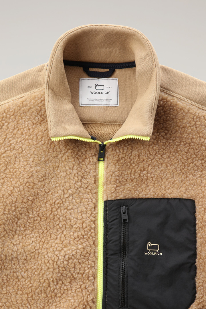 Curly Fleece Full-Zip Jacket Beige photo 2 | Woolrich