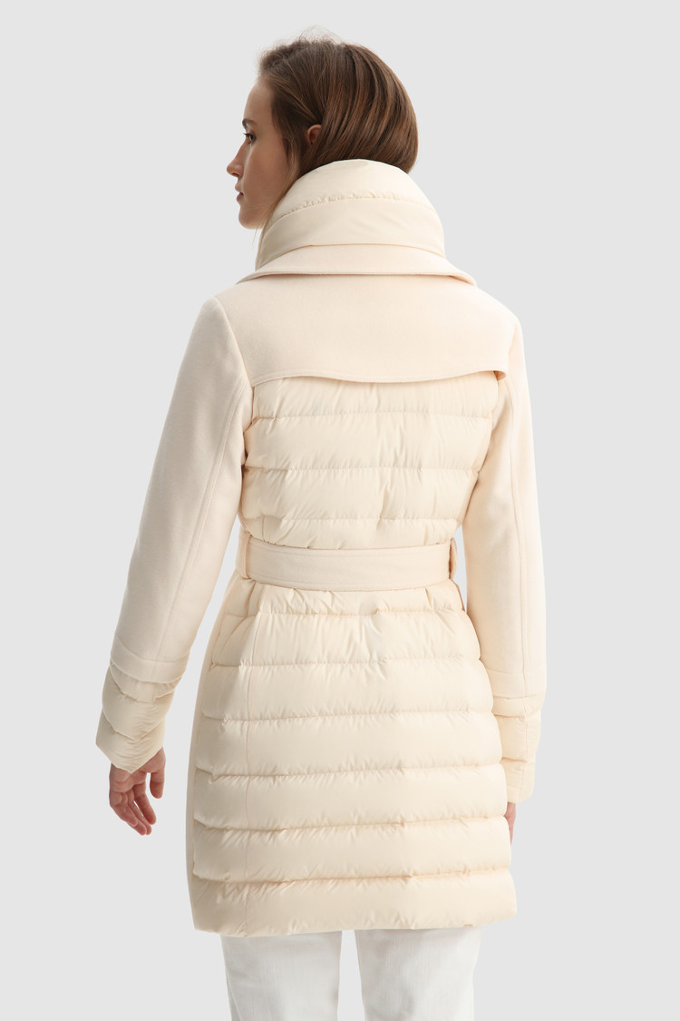 Trench Kuna in misto lana italiana con cintura