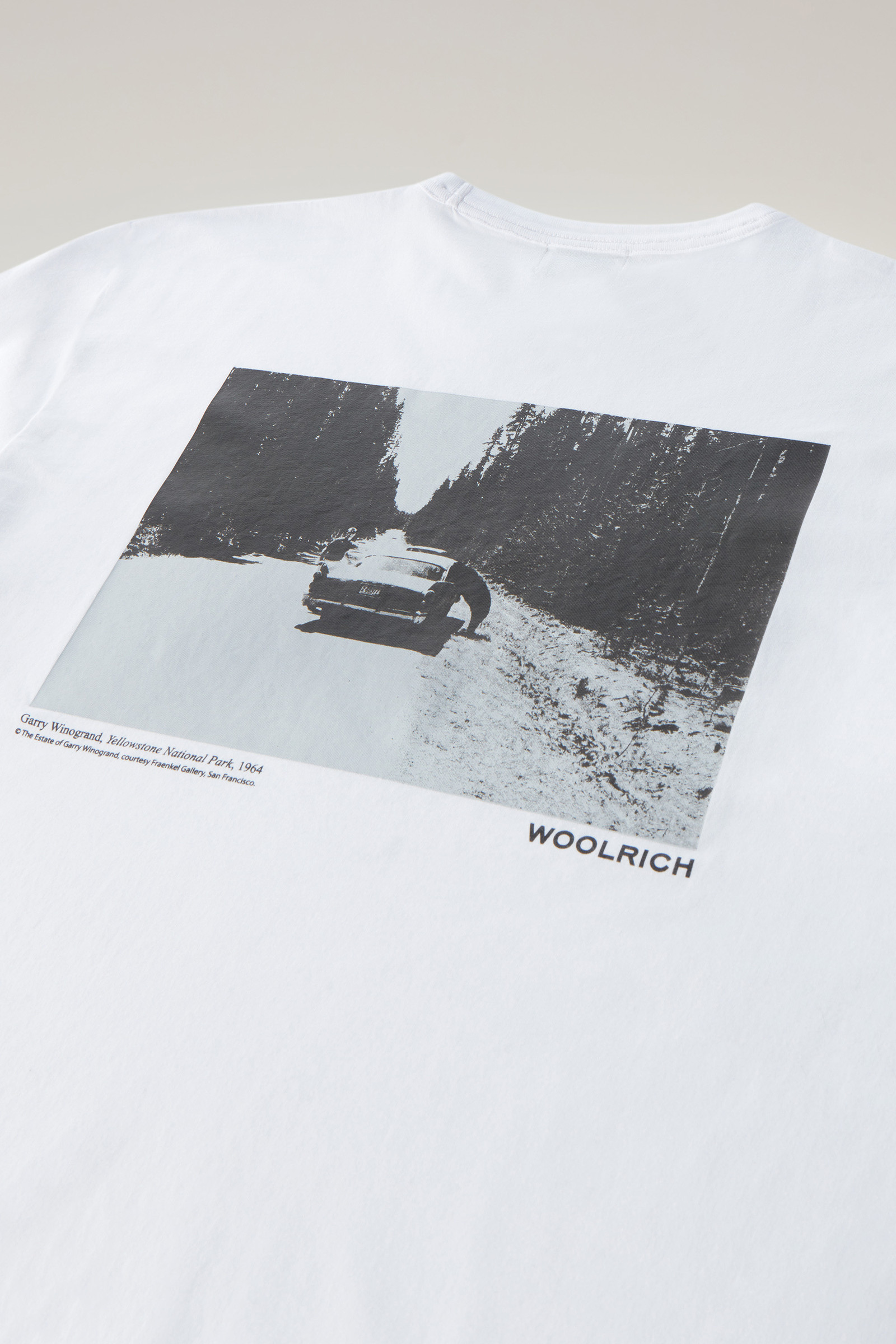 T-shirt aus reiner Baumwolle mit Yellowstone-Grafikprint weiß photo 7 | Woolrich