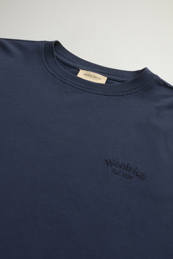 LOGO TEE Blue photo 6 | Woolrich