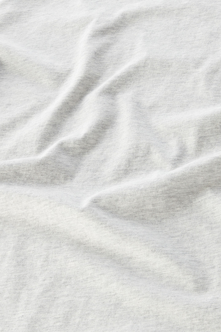 Lakeside T-shirt aus reinem Baumwolljersey mit Aufdruck auf der Rückseite Grau photo 4 | Woolrich
