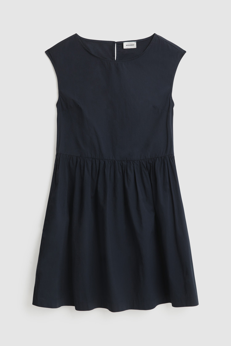 Cap-sleeve Popeline dress