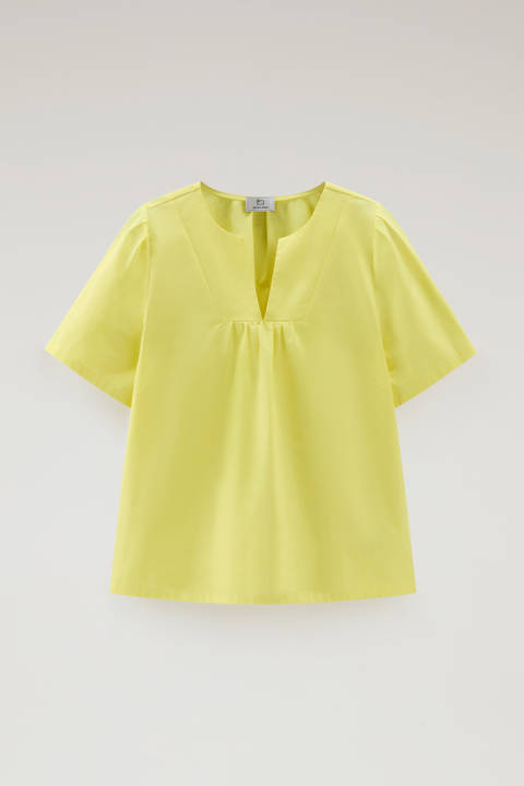 Zuiver katoenen popeline blouse Geel photo 2 | Woolrich