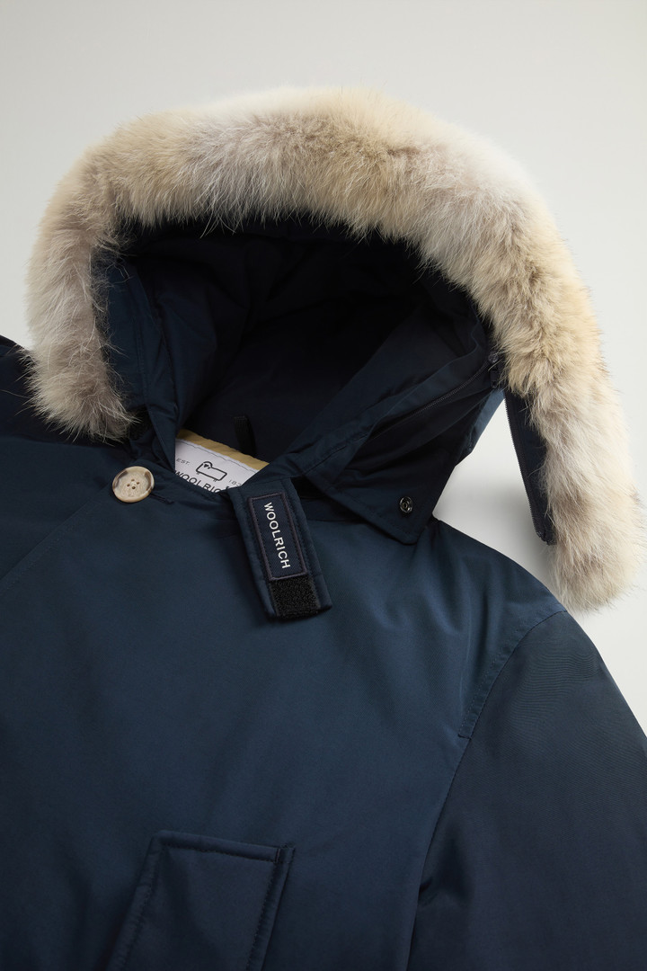 Arctic Parka in Ramar Cloth with Detachable Fur Trim Blue photo 8 | Woolrich
