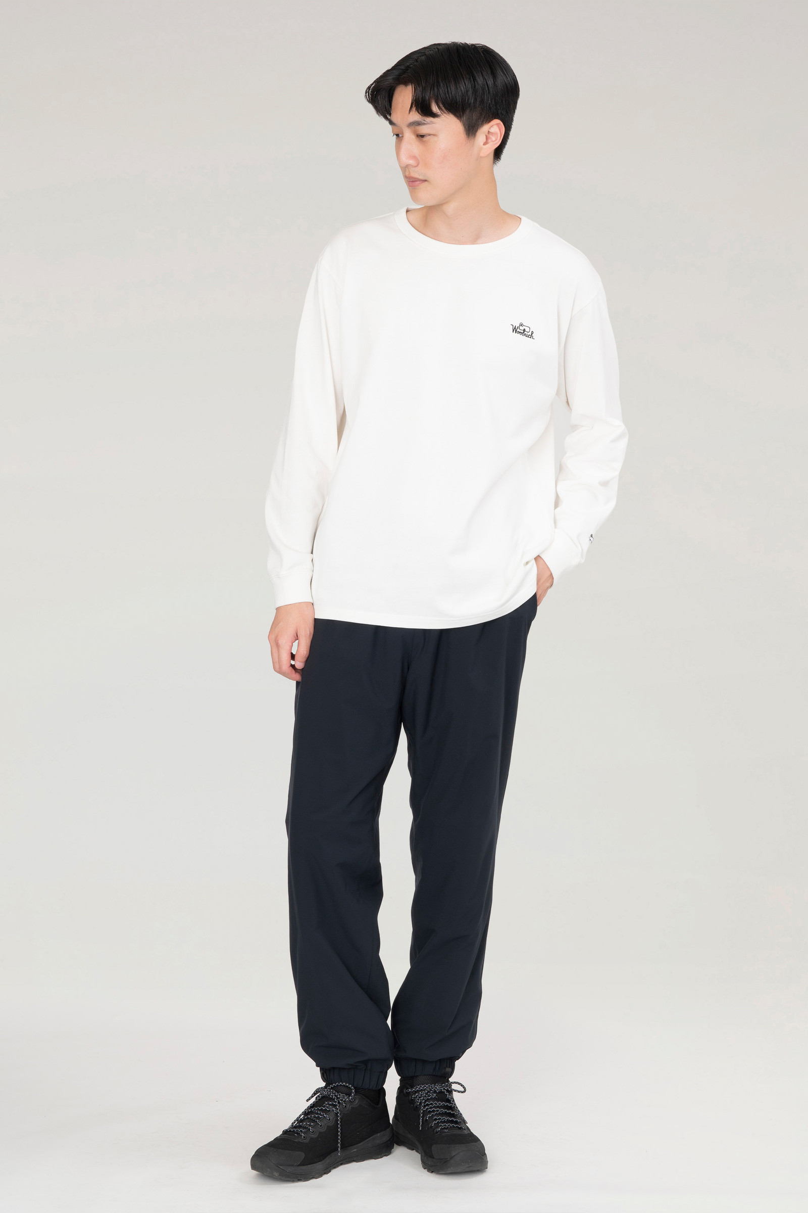 Vintage Long Sleeve T-shirt in Cotton with Back Print White photo 3 | Woolrich