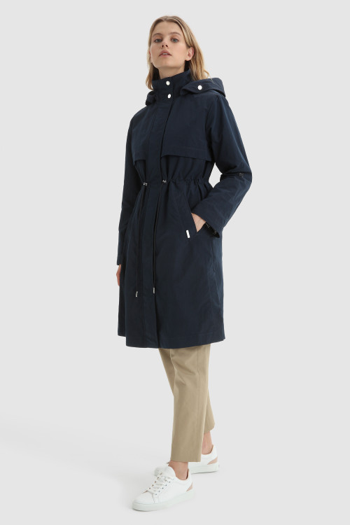 Parka Briar leggero con cappuccio removibile blu | Woolrich