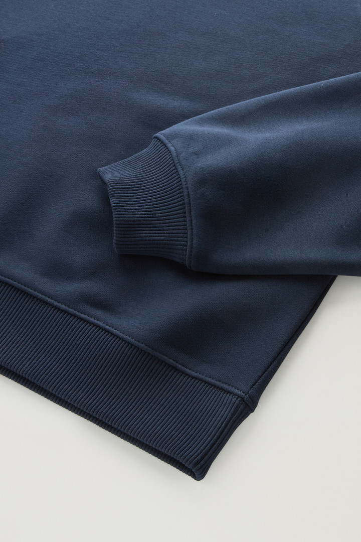 Crewneck Sweatshirt with Embroidered Logo Blue photo 3 | Woolrich