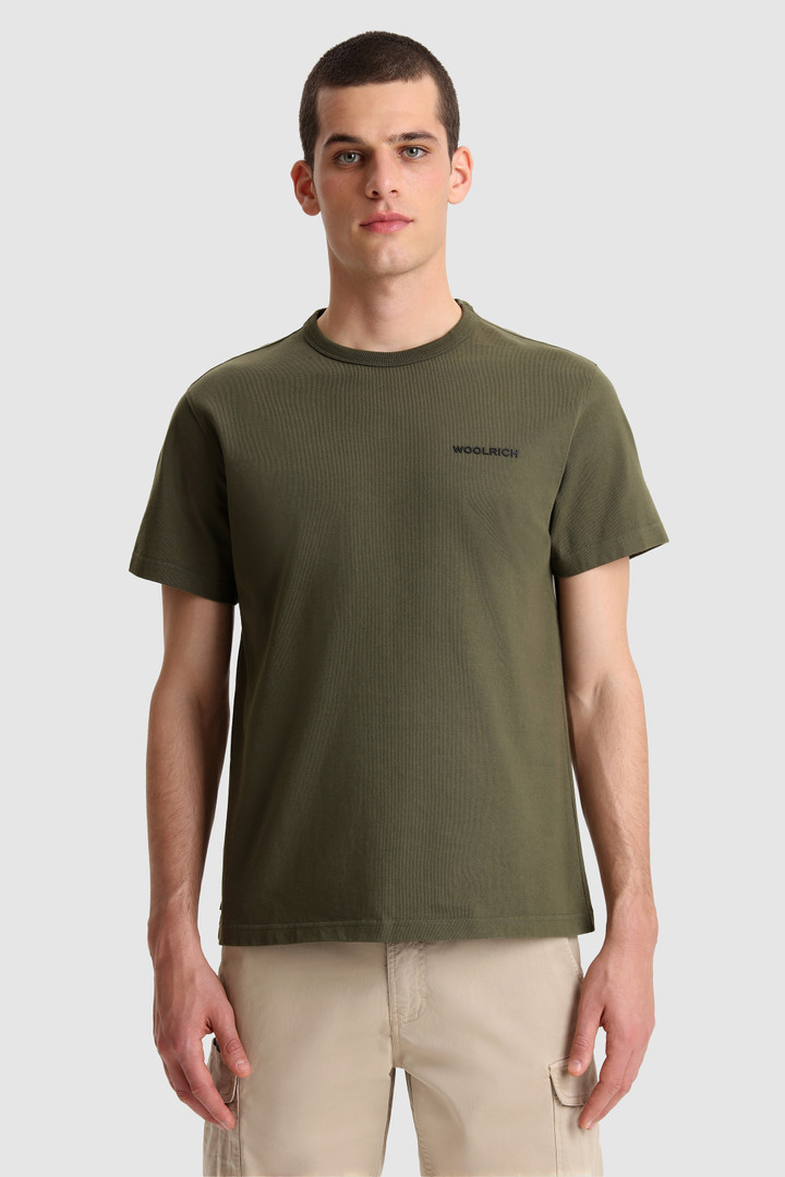 T-Shirt with Back Print Green photo 2 | Woolrich