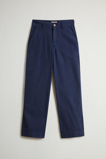 Stückgefärbte Chinohose aus reiner Baumwolle Blau | Woolrich