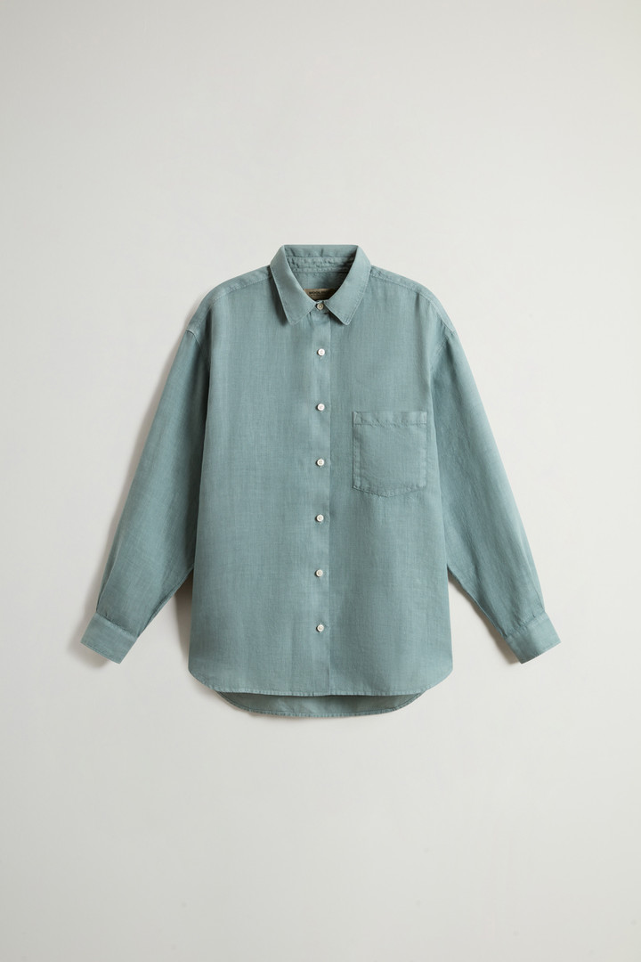 GD LINEN SHIRT Green photo 5 | Woolrich