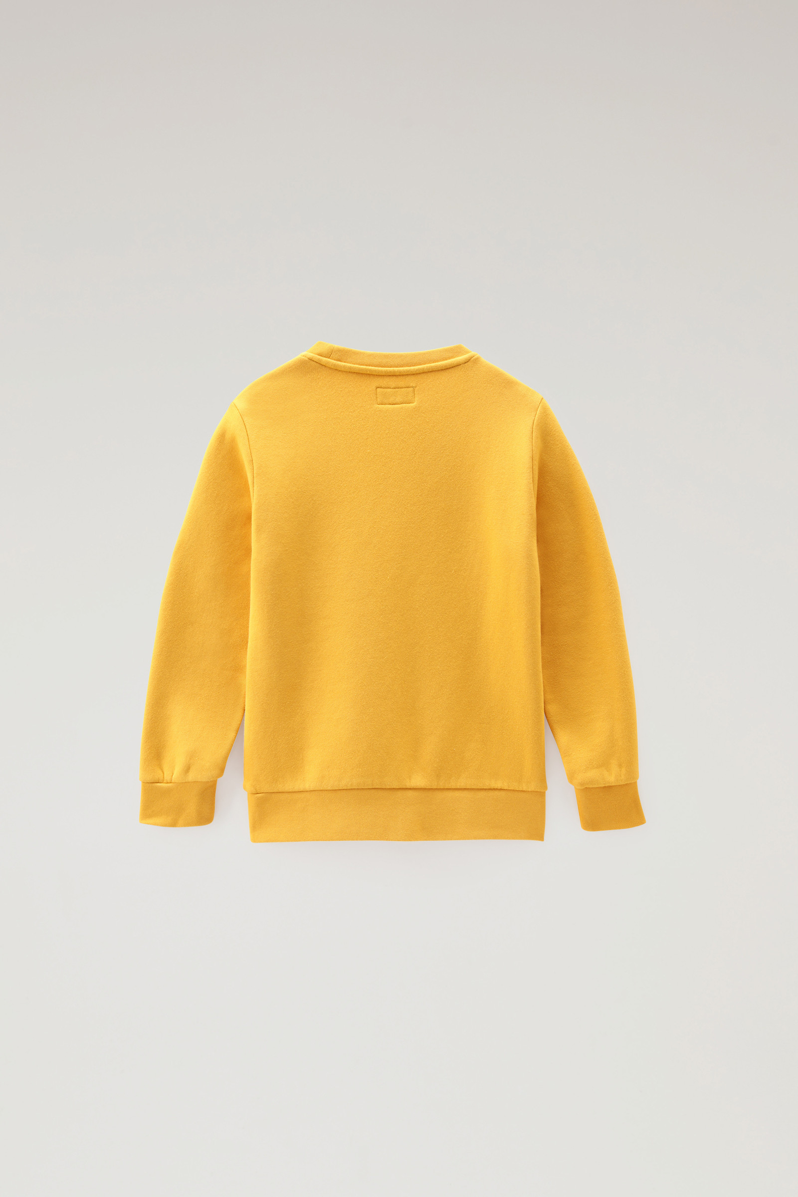 Boys' Logo Crewneck Sweatshirt in Fleece Yellow photo 2 | Woolrich