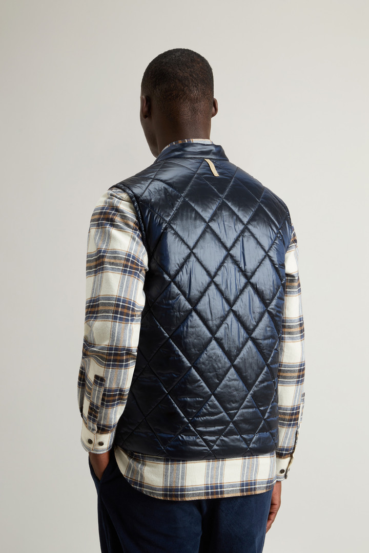 Yarn-Dyed Quilted Nylon Vest Blue photo 3 | Woolrich