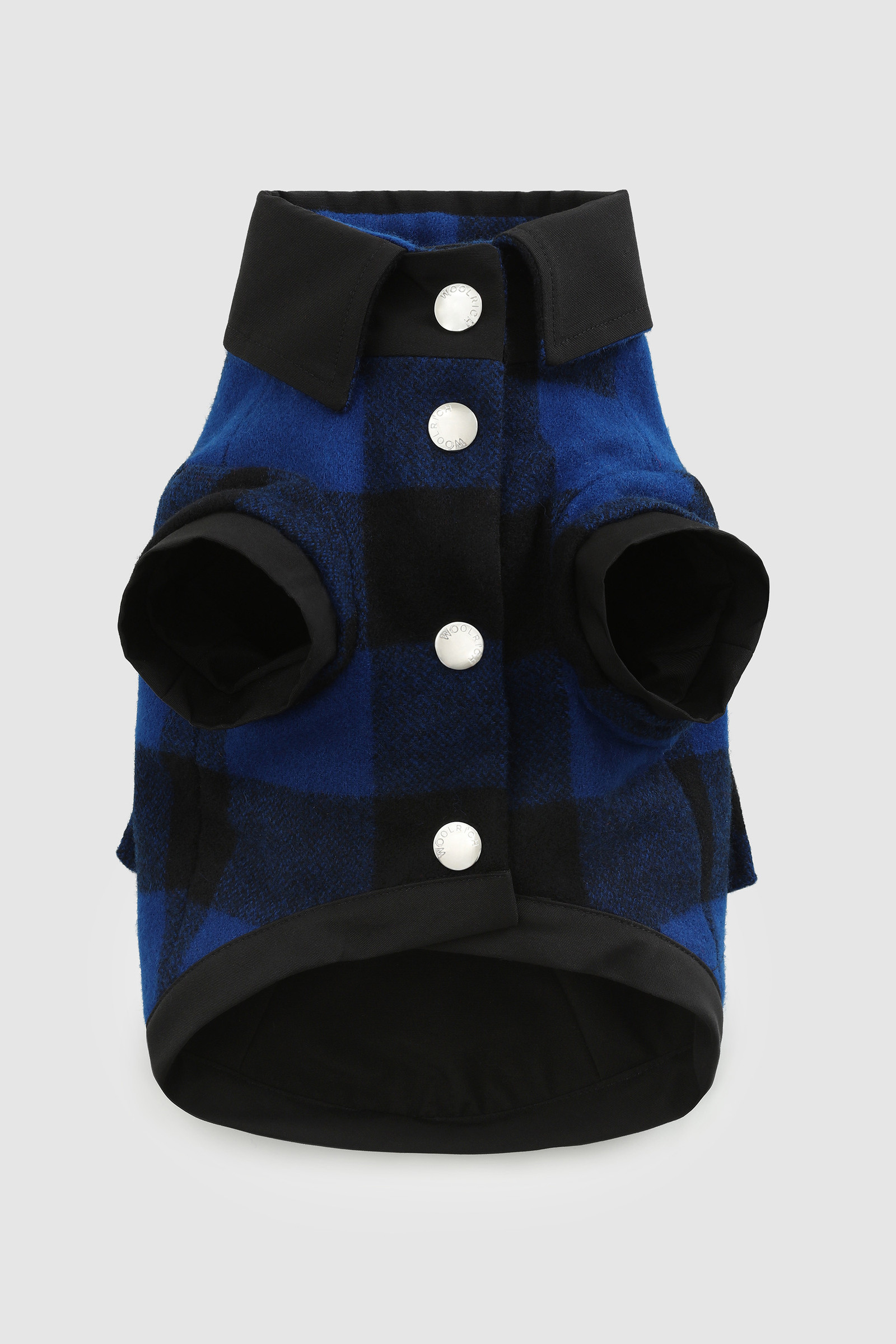 Temellini / Woolrich Overshirt Buffalo-Karomuster für kleinen Hund blau photo 5 | Woolrich