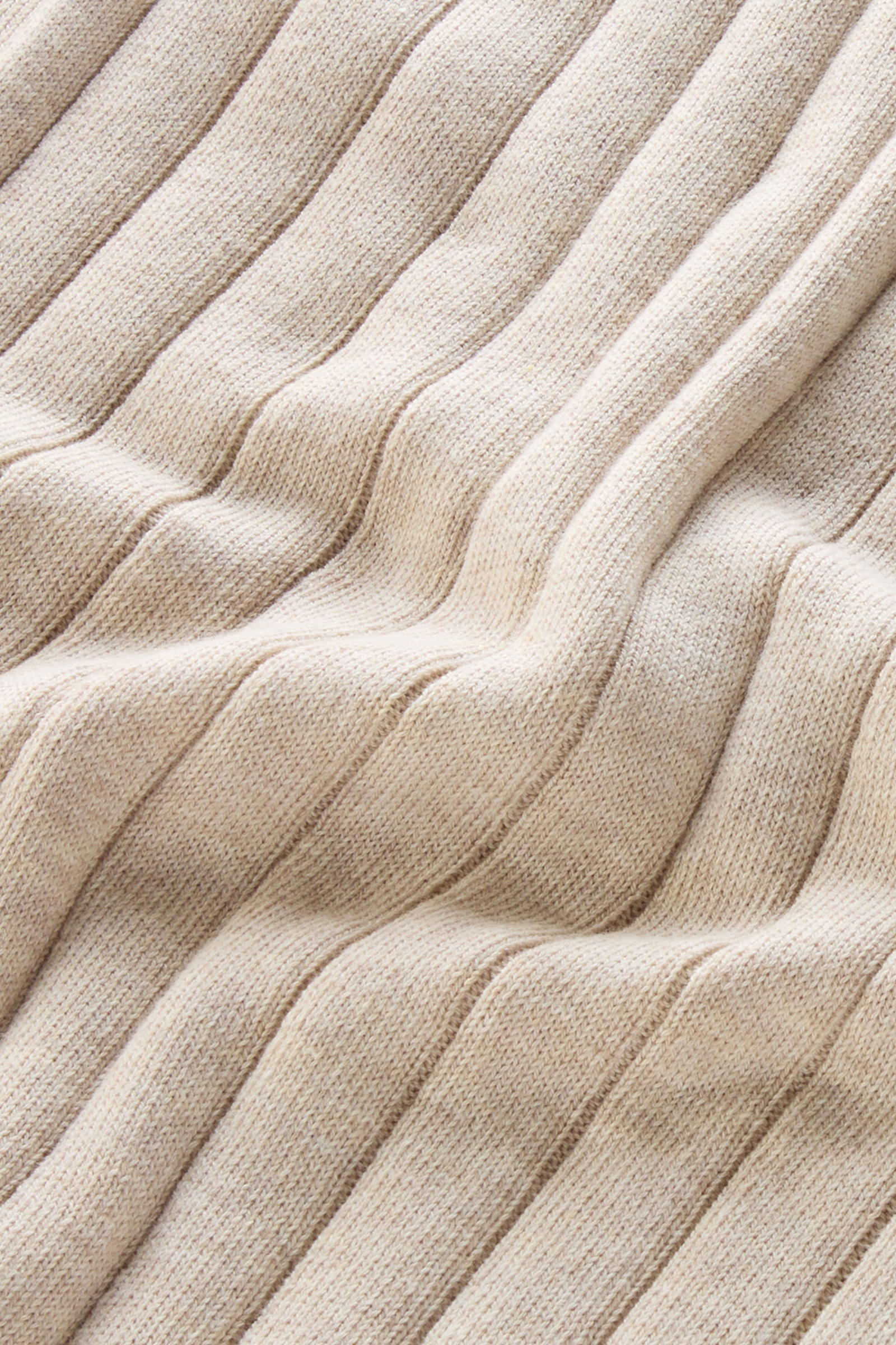 Breit gerippter Pullover mit Rundhalsausschnitt aus reiner Baumwolle beige photo 8 | Woolrich