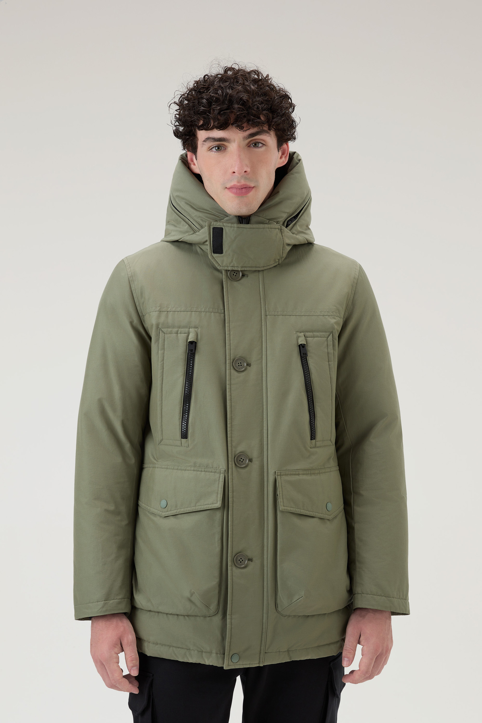 Arctic Parka Evolution in Ramar Cloth Green | Woolrich