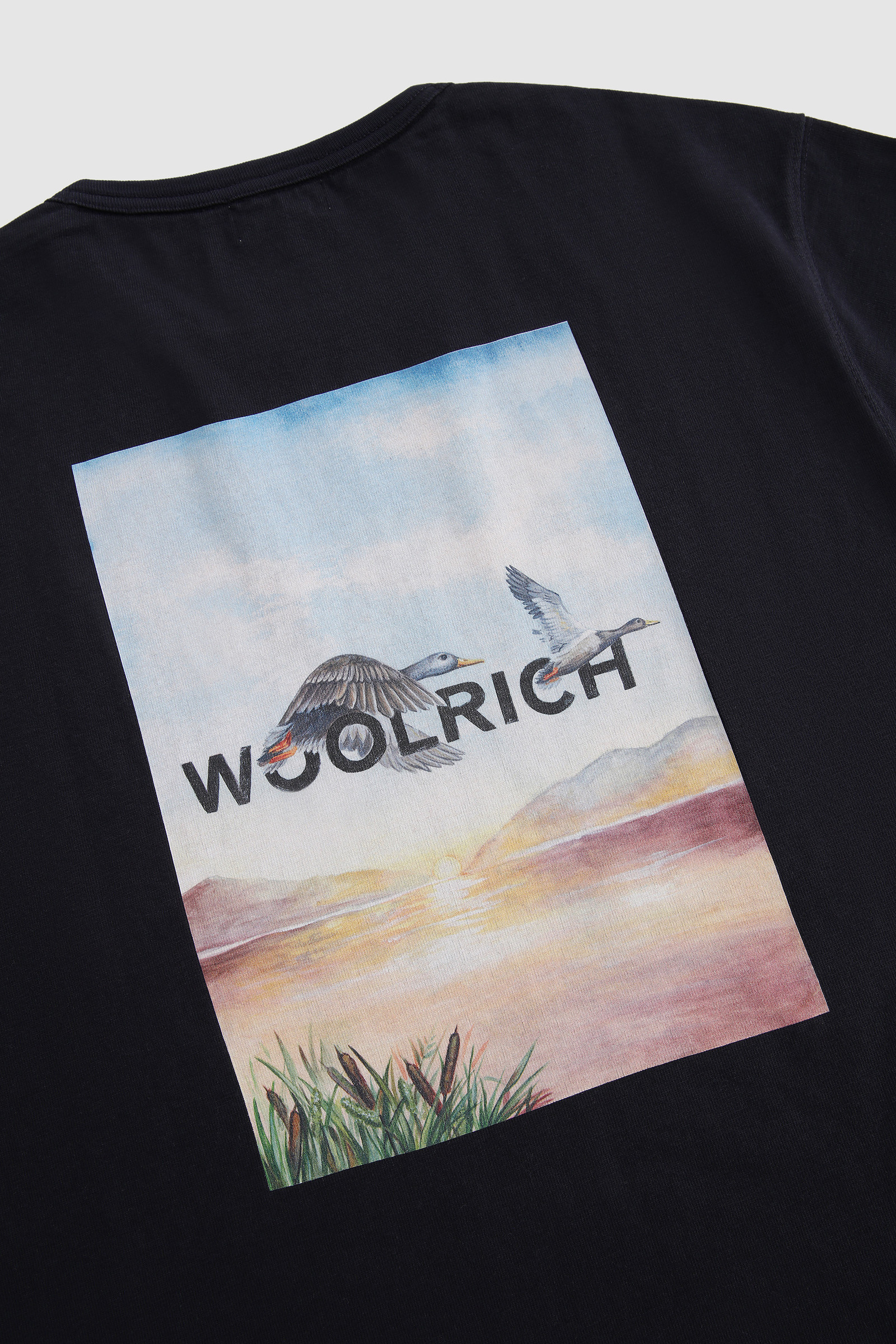 T-Shirt with Back Print Blue photo 6 | Woolrich
