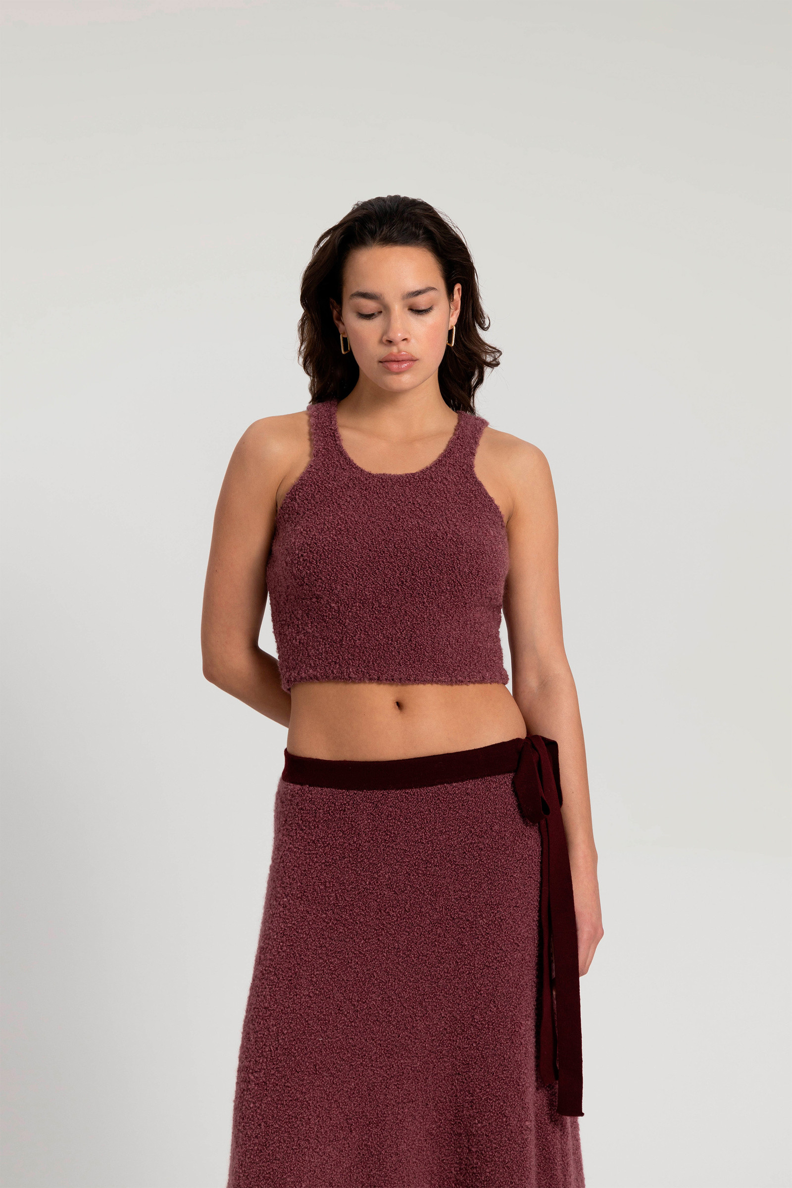 Haut court en laine bouclée mélangée - Daniëlle Cathari / Woolrich rose | Woolrich
