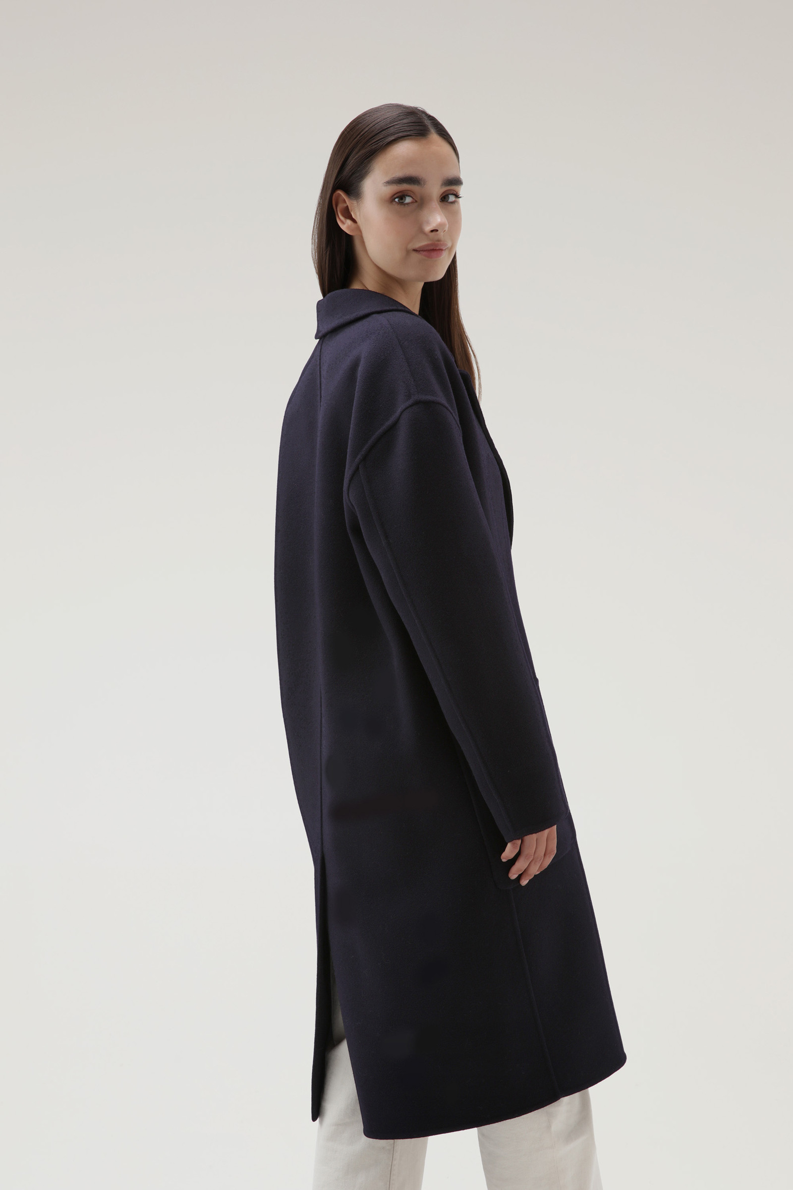 Women's Manteco Virgin Double Wool Coat Blue | Woolrich USA