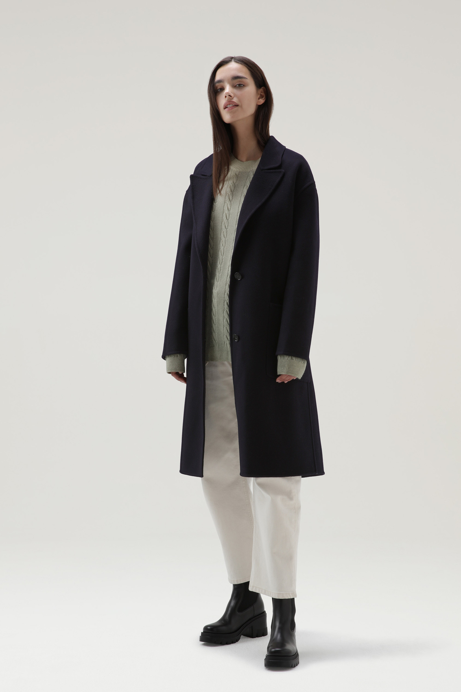 Abrigo de lana virgen Manteco azul photo 2 | Woolrich
