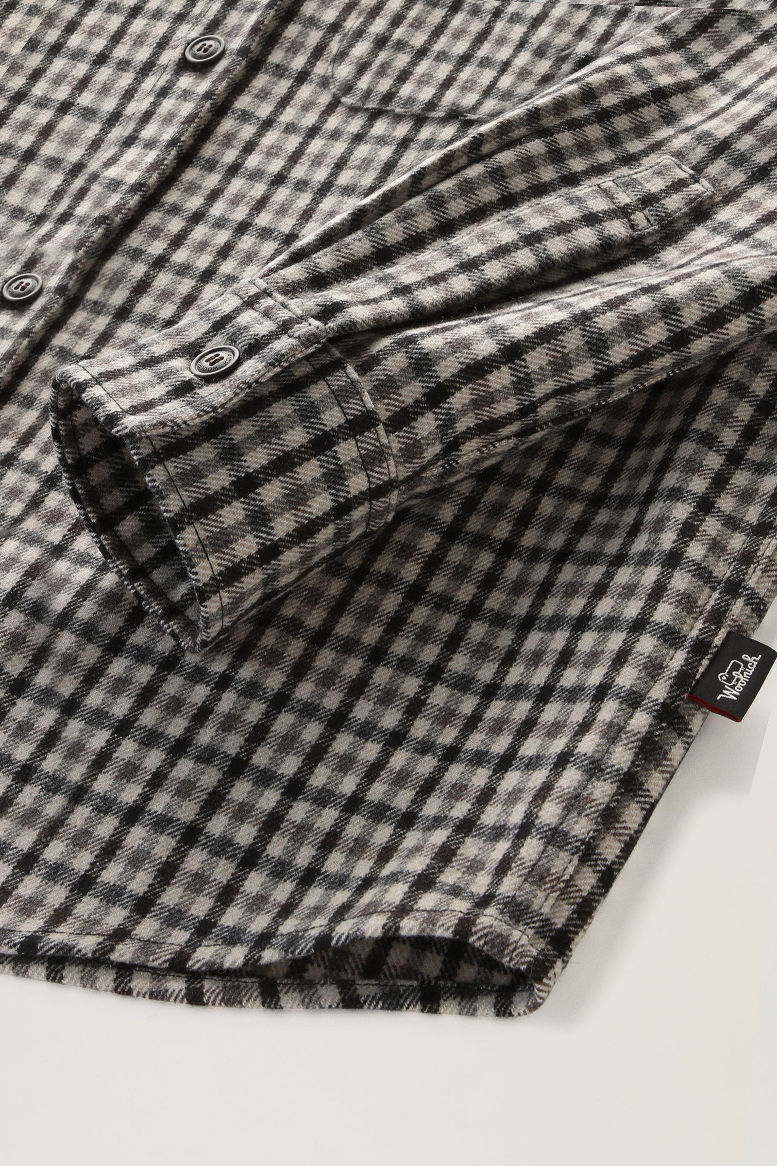 Wool Blend Oxbow Flannel Overshirt - Made in USA Beige photo 8 | Woolrich