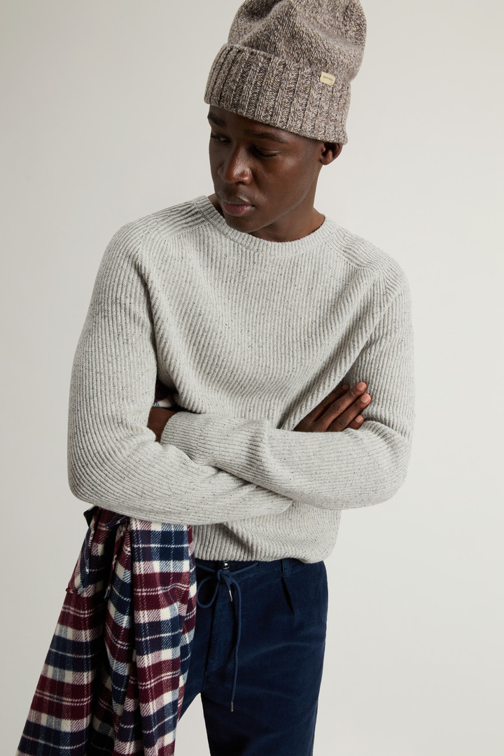 Wool-Blend Crewneck Sweater Gray photo 4 | Woolrich
