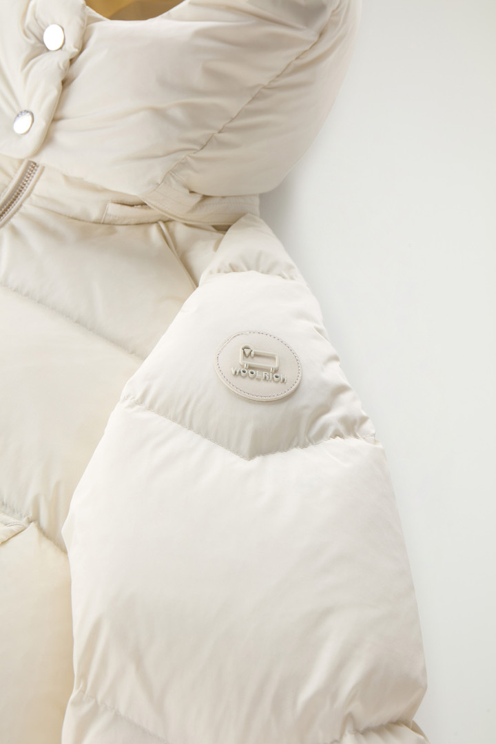 Doudoune Alsea courte en nylon élastique avec capuche amovible Blanc photo 9 | Woolrich