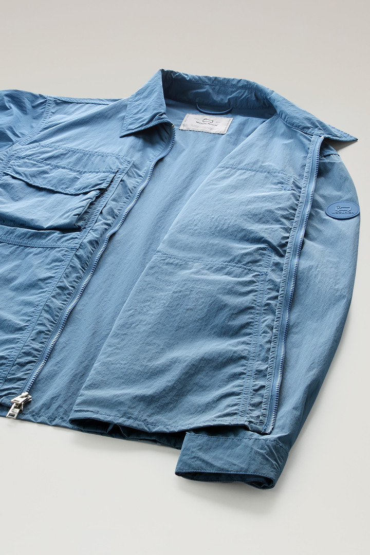 Shirt Jacket in Crinkle Nylon Blue photo 9 | Woolrich