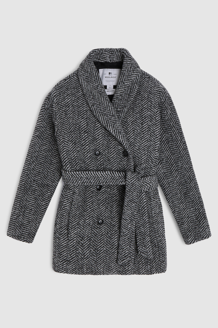 Belted wool coat