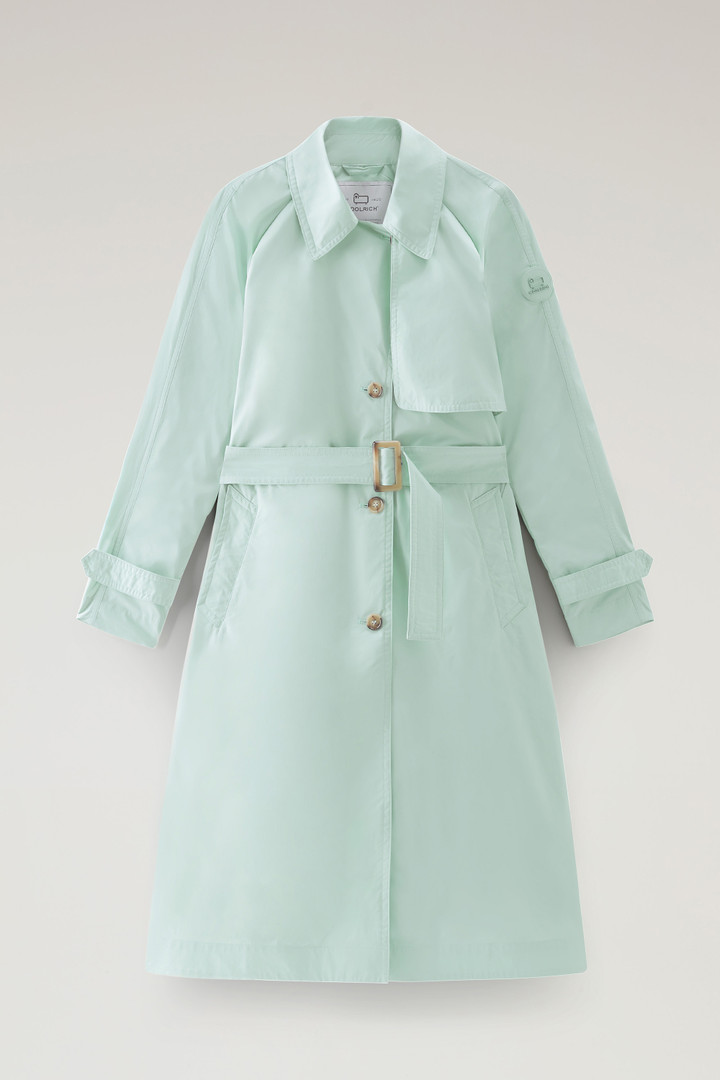 Trenchcoat van Urban Touch-stof met tailleband met riem Groen photo 5 | Woolrich