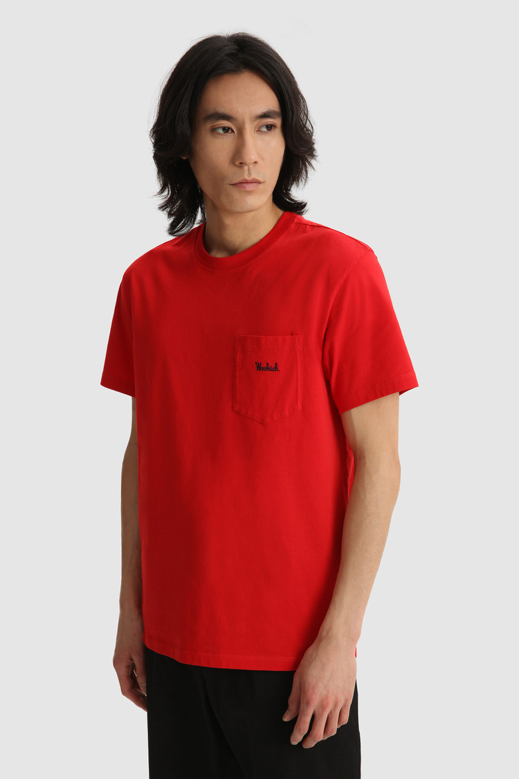 Embossed logo pocket tee