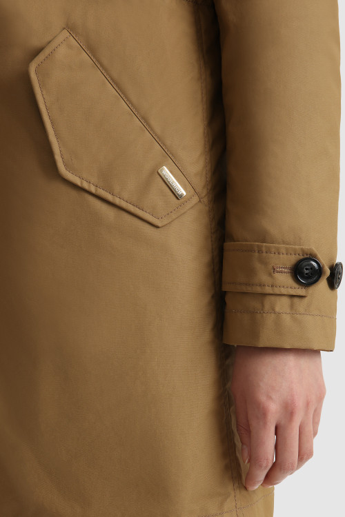 2-in-1-Mantel Conway aus gewachster Baumwolle von British Millerain Braun photo 2 | Woolrich