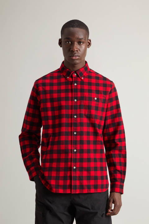 Traditional Flannel Check Shirt Red | Woolrich