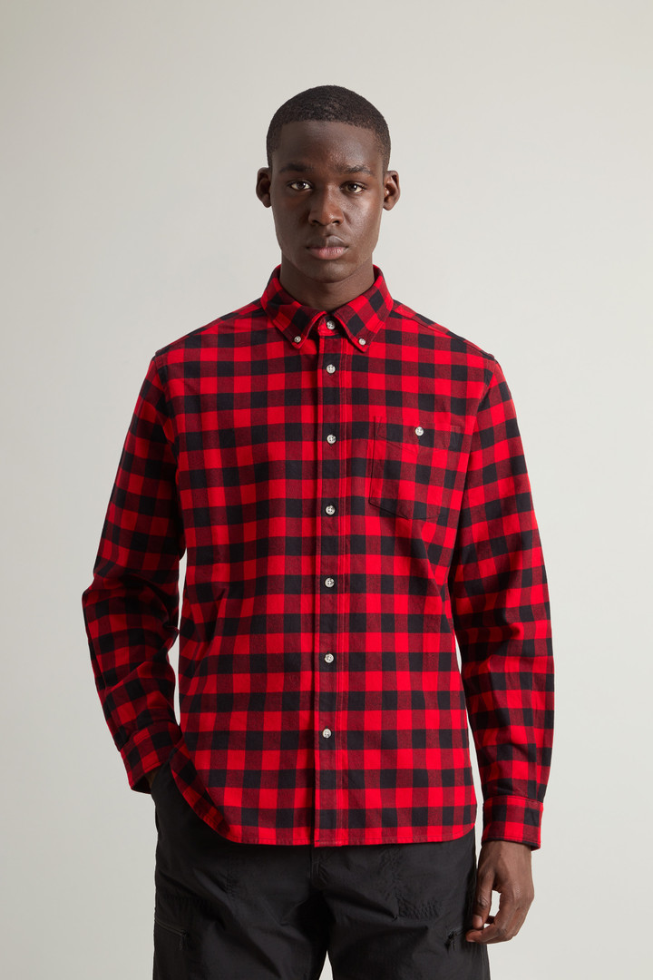 Traditional Flannel Check Shirt Red photo 1 | Woolrich