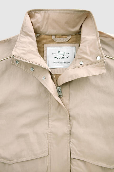 Kendall Jacket in Cotton Nylon Blend Beige photo 2 | Woolrich