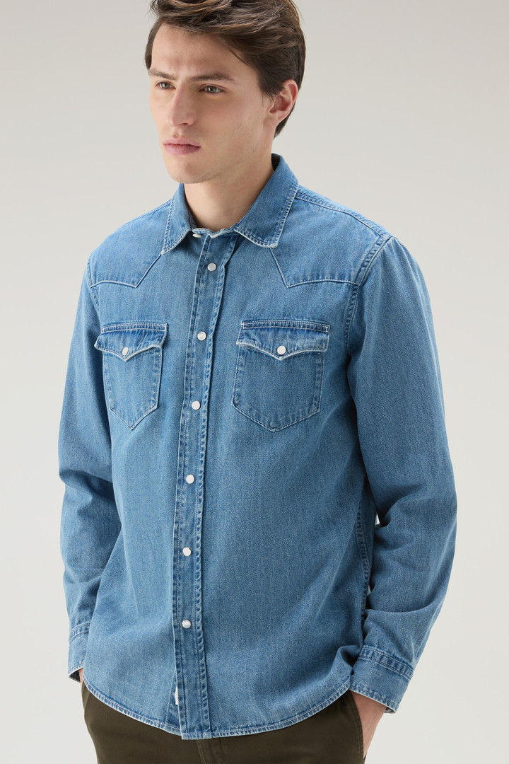 Denim Shirt in Pure Cotton Blue photo 4 | Woolrich