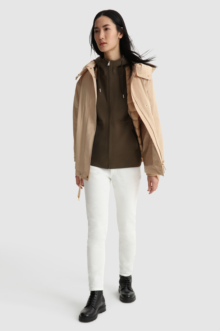 Stretch cotton full-zip Hoodie