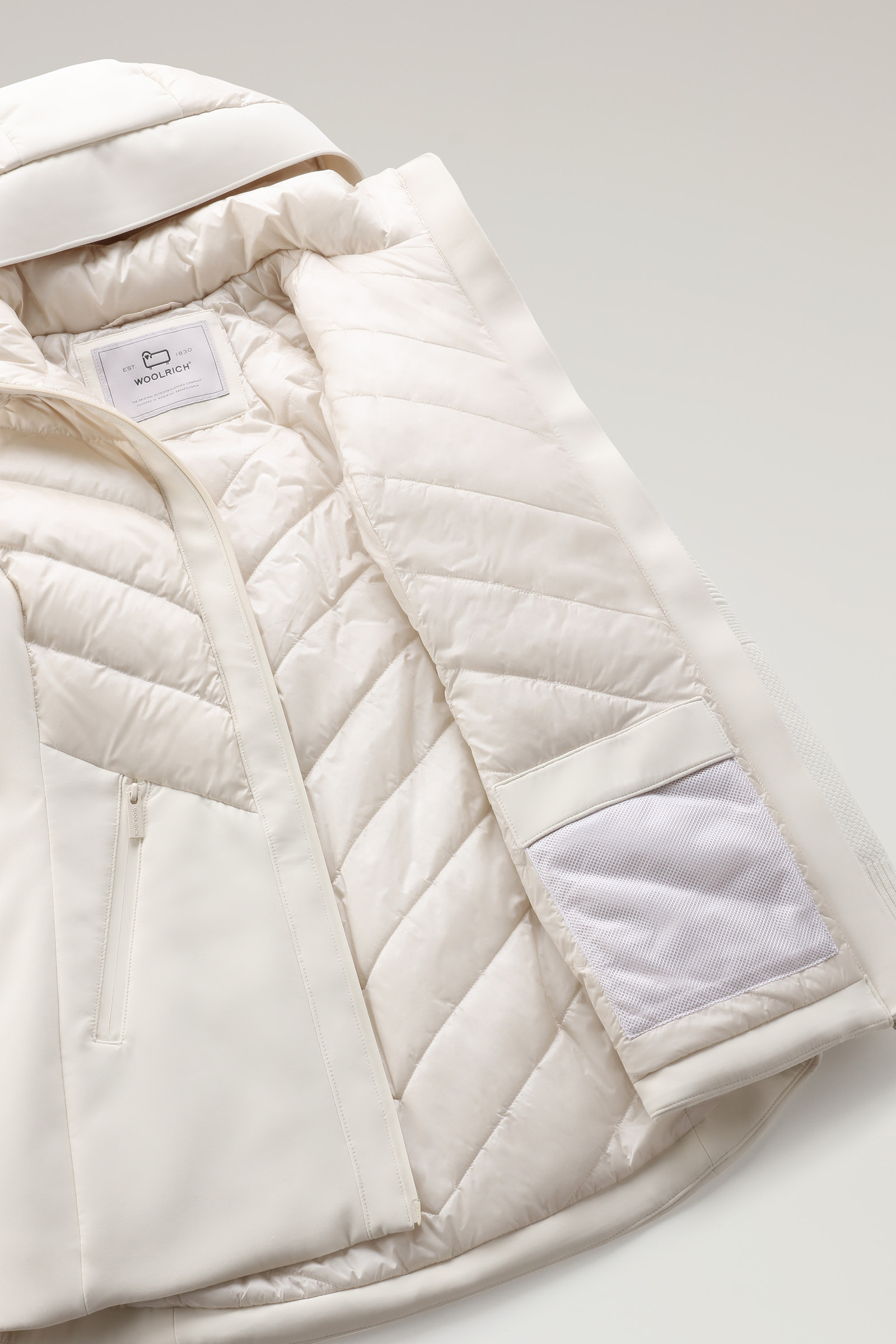 Veste Suffolk en microfibre stretch et softshell blanc photo 10 | Woolrich