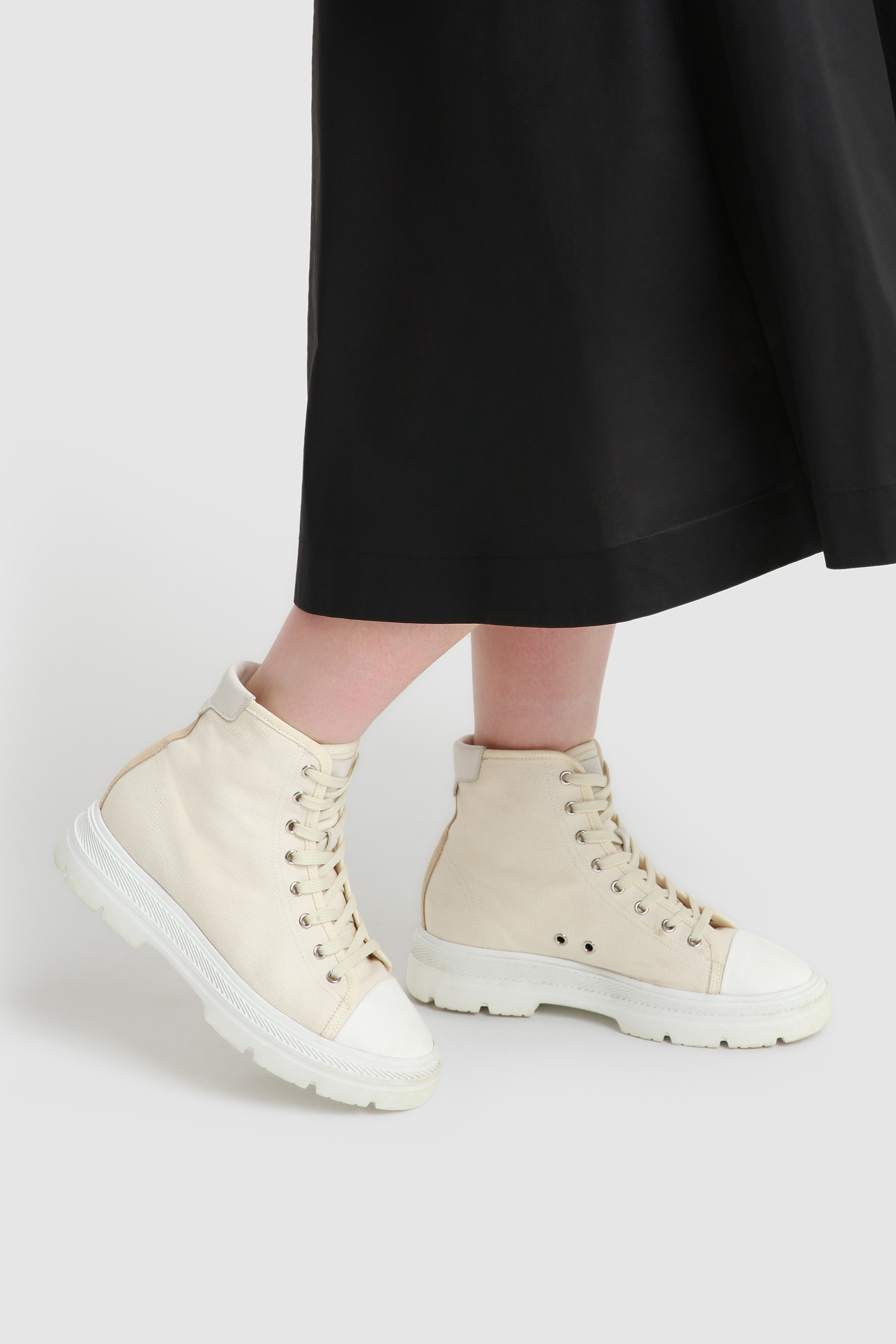 Military Boots in Eco Canvas White photo 6 | Woolrich