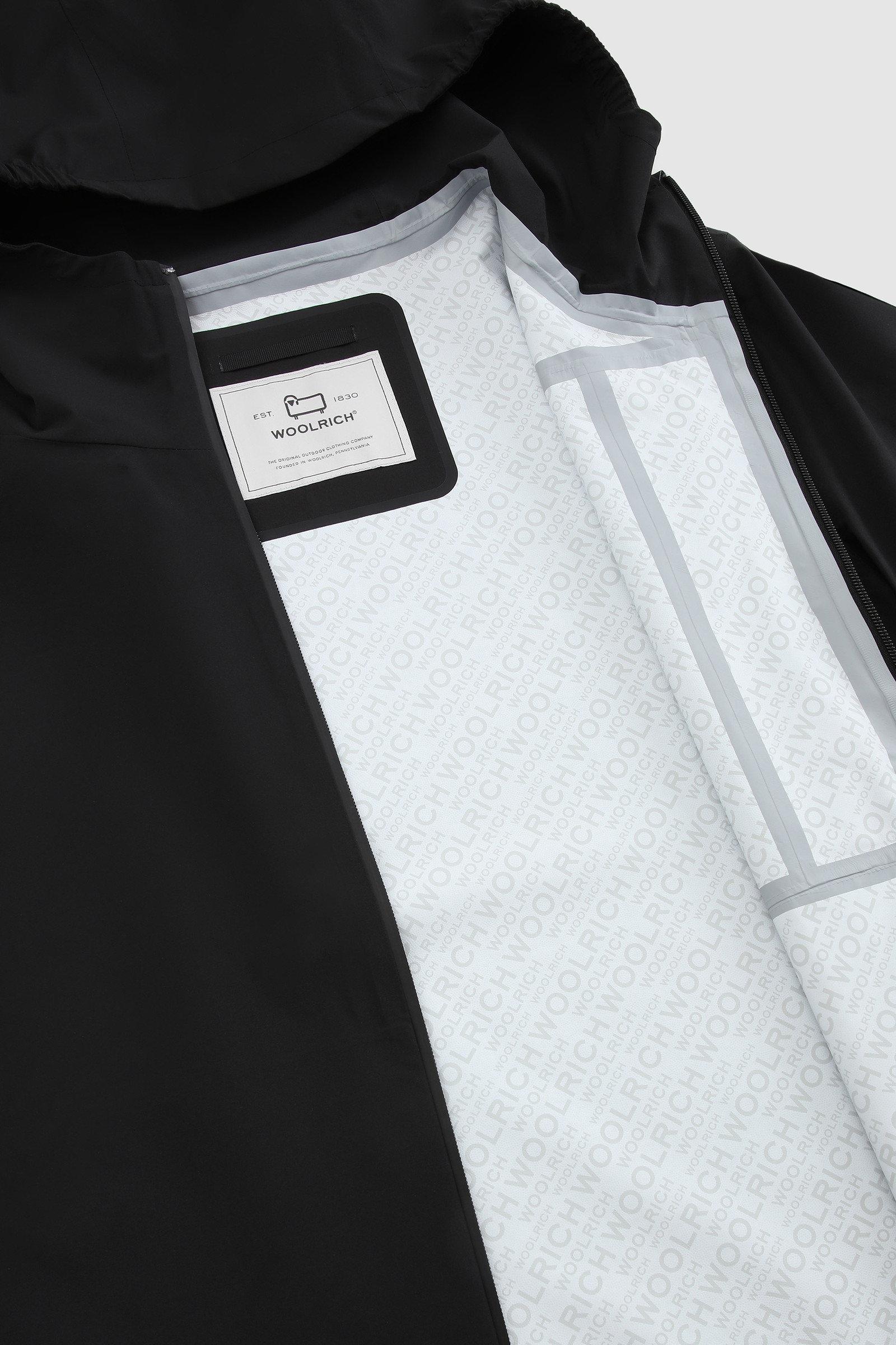 Veste Pacific ultralégère étanche à deux épaisseurs noir photo 10 | Woolrich