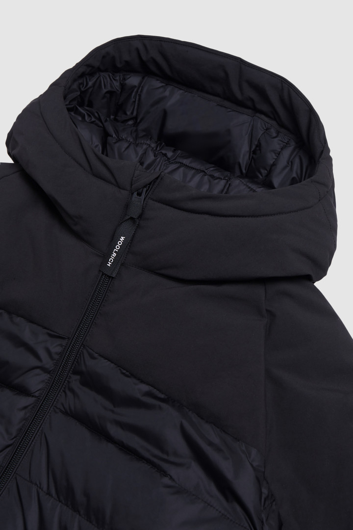 Veste à capuche avec motif intarsia