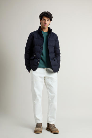 Blazer in Vitale Barberis Canonico Virgin Wool Flannel Blue | Woolrich