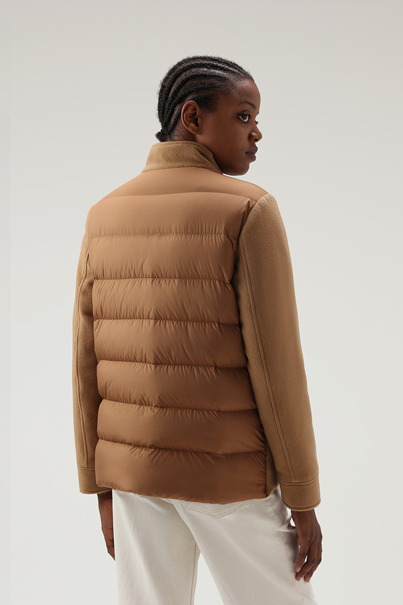 Kuna Jacket in Wool and Cashmere Blend Brown photo 3 | Woolrich
