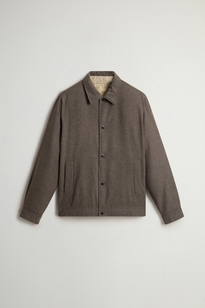 Keating Overshirt in Recycled Italian Wool Blend Brown photo 5 | Woolrich