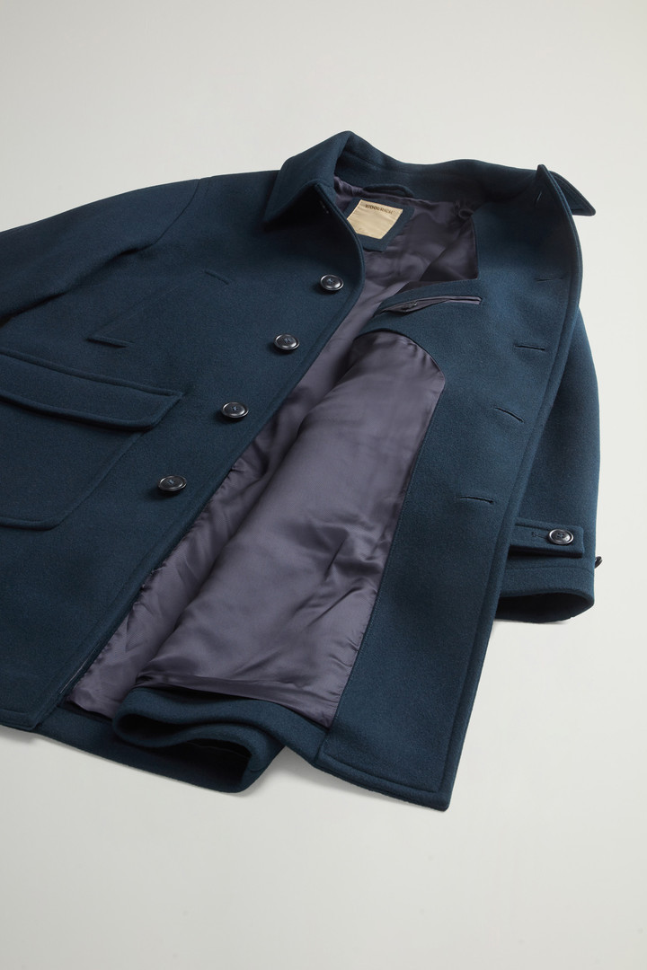 Melton Virgin Wool Blend Coat Blue photo 10 | Woolrich