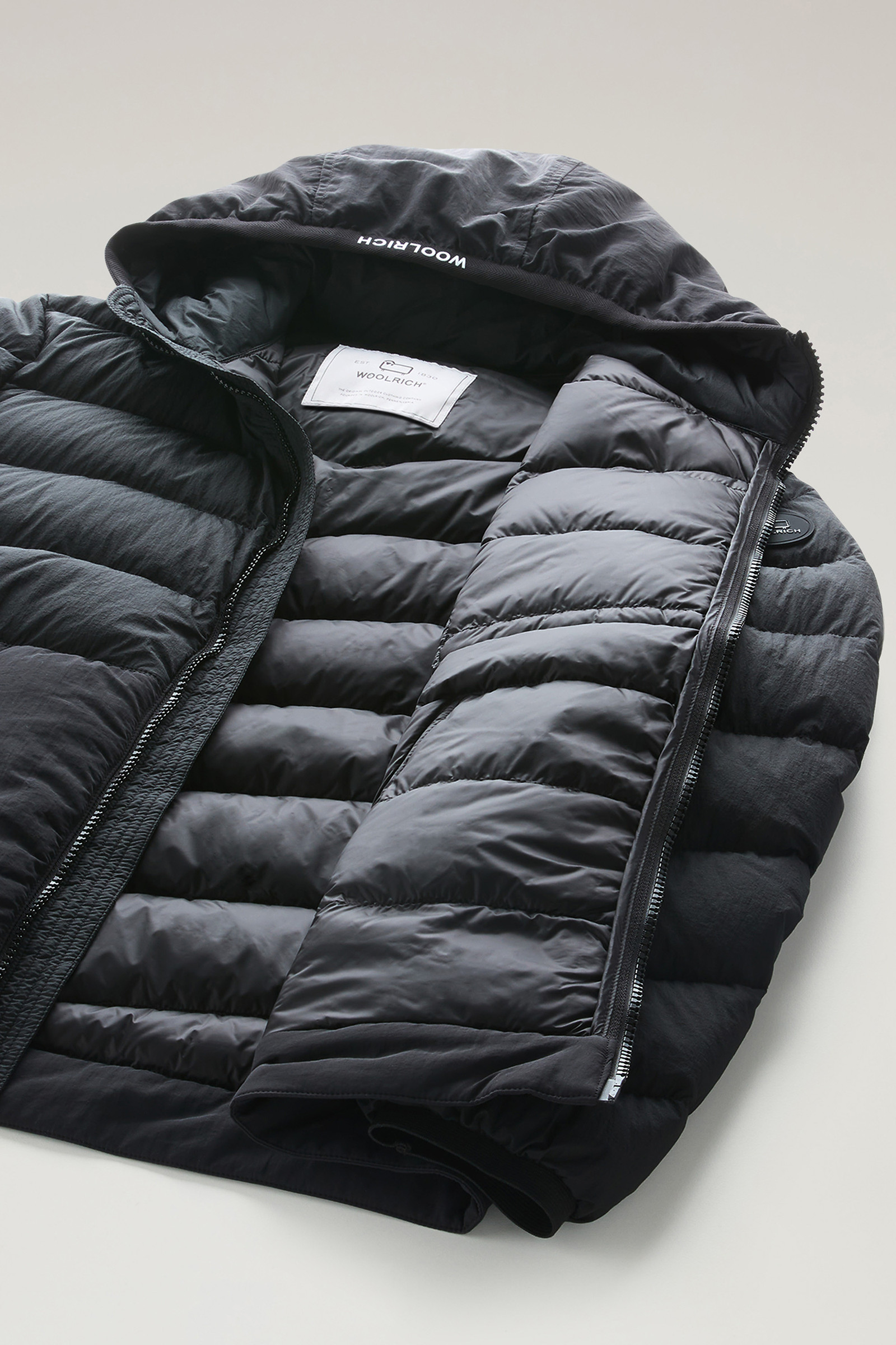 Men's Lobster Down Jacket in Crinkle Nylon Black | Woolrich USA