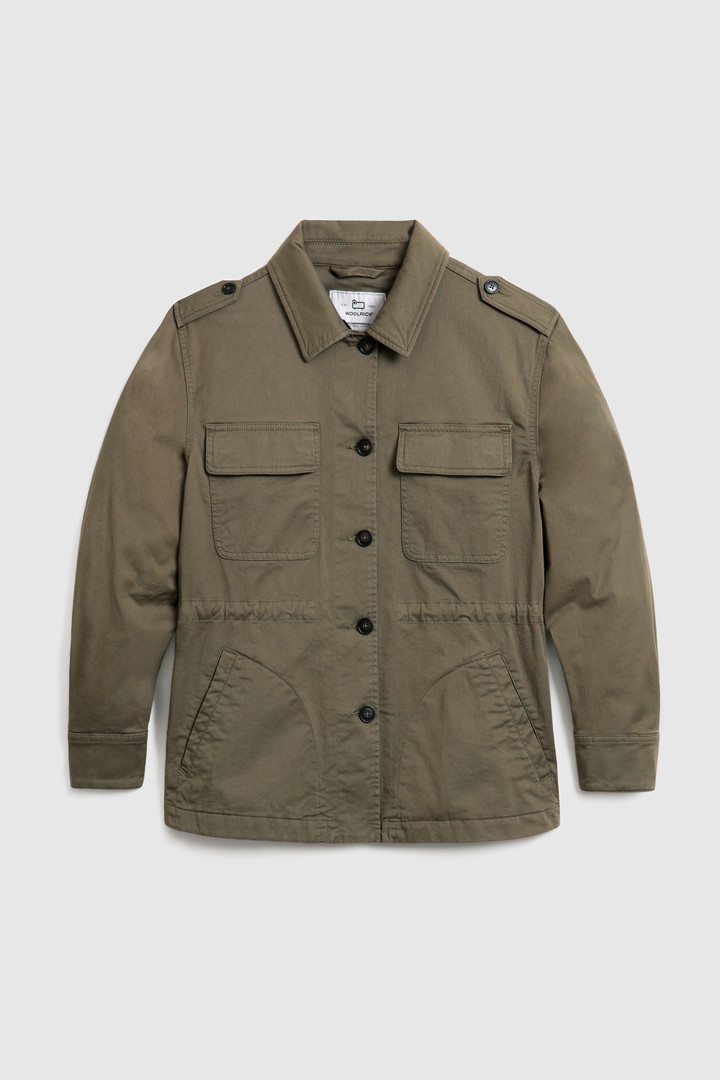 Sobrecamisa de algodón elástico verde photo 4 | Woolrich