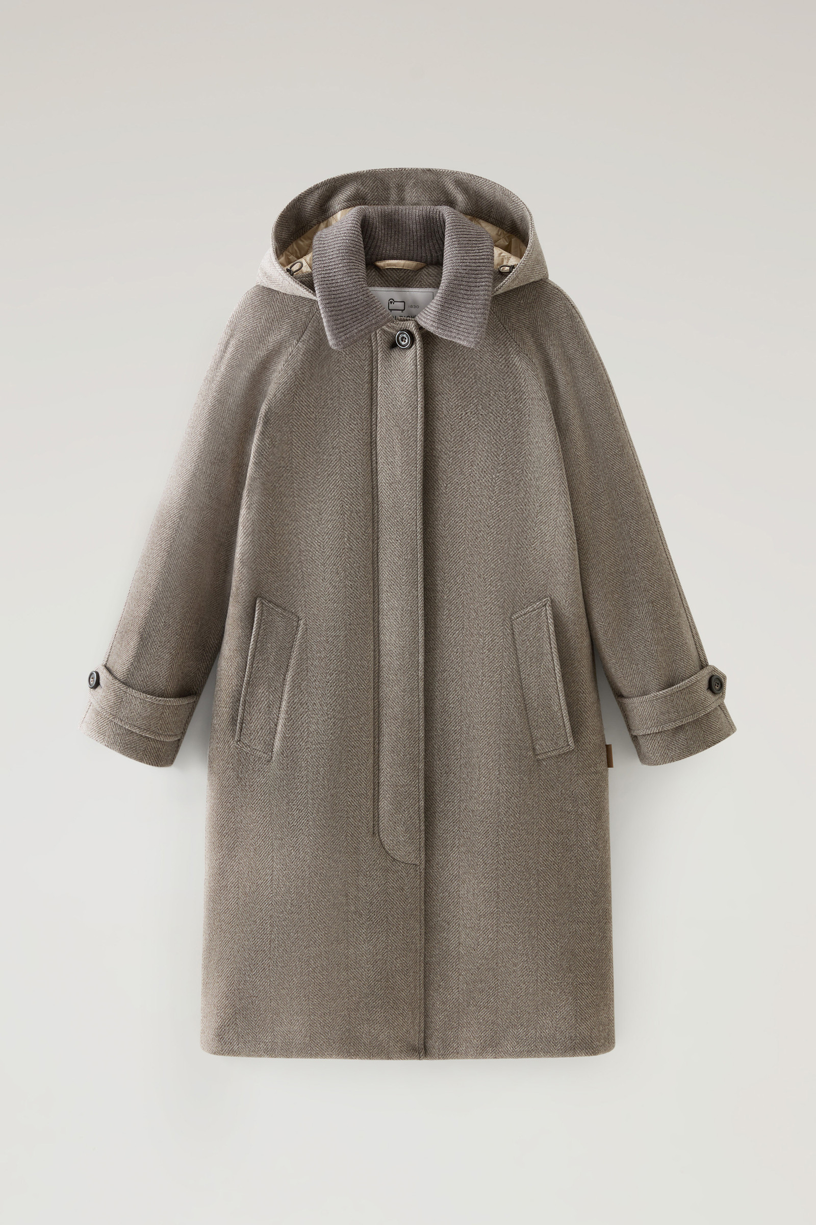 Women's Pure Virgin Wool Coat Crafted with a Loro Piana Fabric Taupe ...