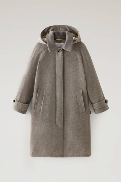 Pure Virgin Wool Coat Crafted with a Loro Piana Fabric Tortora photo 2 | Woolrich